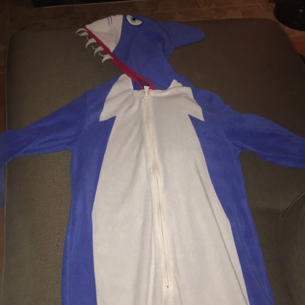 Shark pajama (onesie) or can be used as costume!